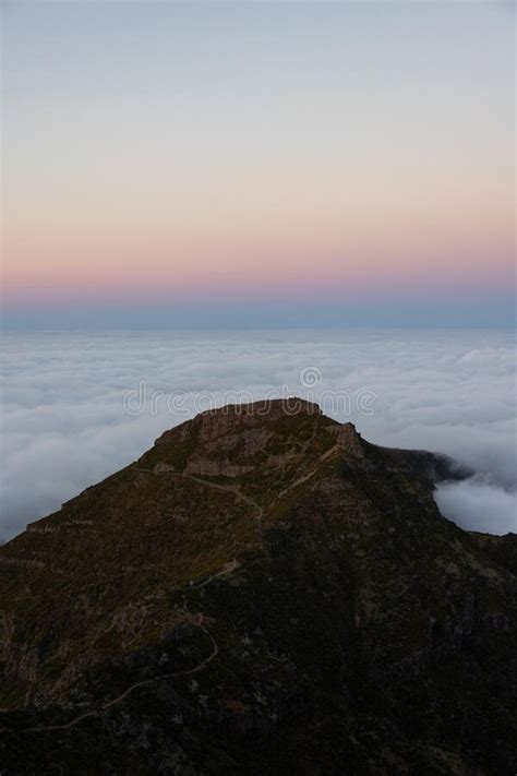 Amazing Sunset Over The Clouds Of Funchal Madeira Observed From The