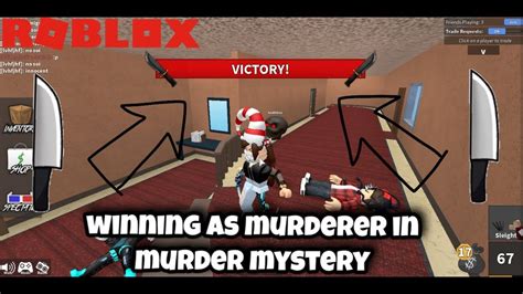 Winning As Murderer In Murder Mystery 2 Roblox Youtube