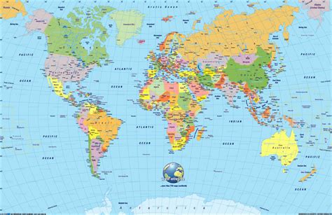 Printable World Map Bandw And Colored World Map With Capital Cities