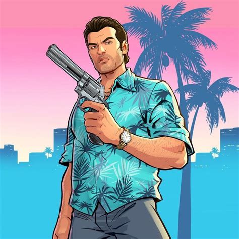Tommy Vercetti Gta Vice City Grand Theft Auto Artwork Rockstar