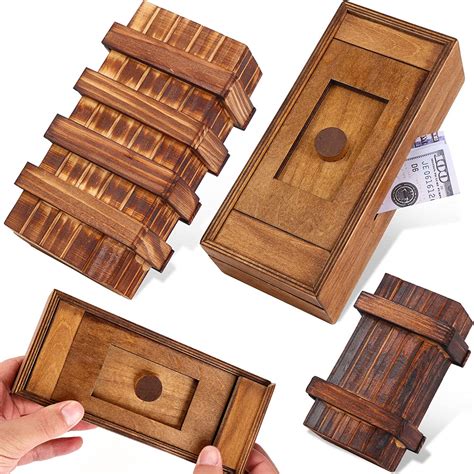 Puzzle Box 3 Pack Wooden Secret Puzzle Box With Hidden Compartment 3d