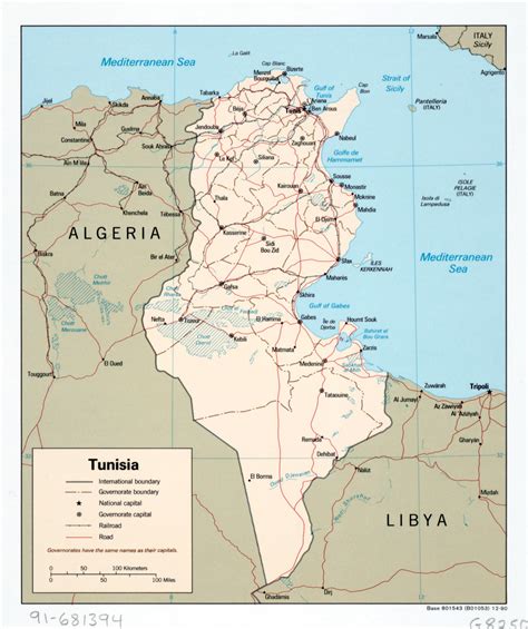 Map Of Tunisia North Africa Topographic Map Of Usa With States