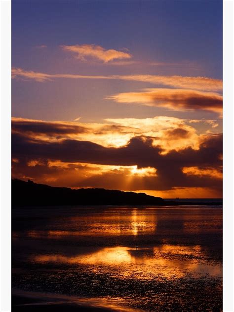 Morecambe Bay Sunset Molten Gold Poster By Willybob Redbubble