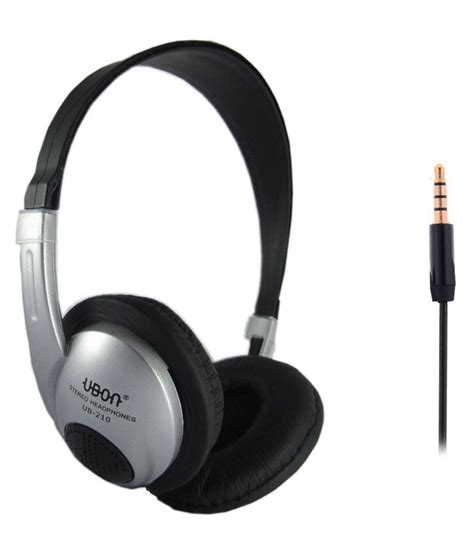 Buy Ubon Ubon210 Over Ear Wired Headphone Without Mic Silver Online at Best Price in India ...