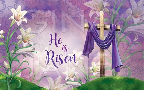 Easter He Is Risen  Artwork Easter Cross Wreath Sign Diy Etsy