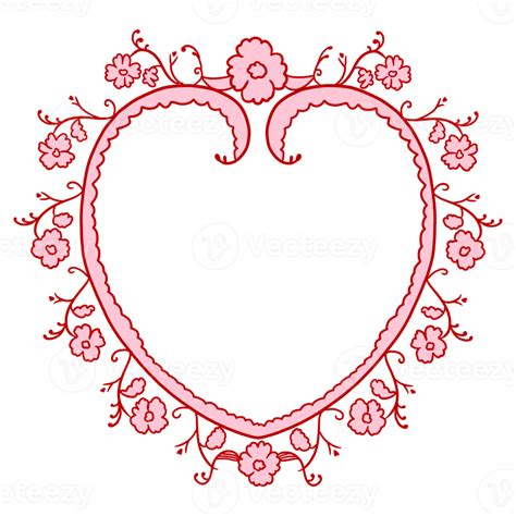 Free Pink Floral Heart Frame 14967963 Png With Transparent Background