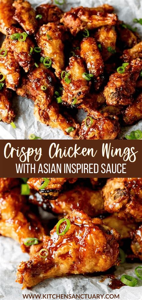 Sticky And Crispy Asian Chicken Wings Nickys Kitchen Sanctuary