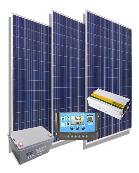 kit solar inversor 1000w 220v panel energia casa campo m6 casa fenk