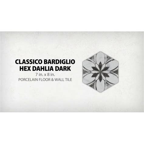 Merola Tile Classico Bardiglio Hex 7 X 8 Porcelain Patterned Wall