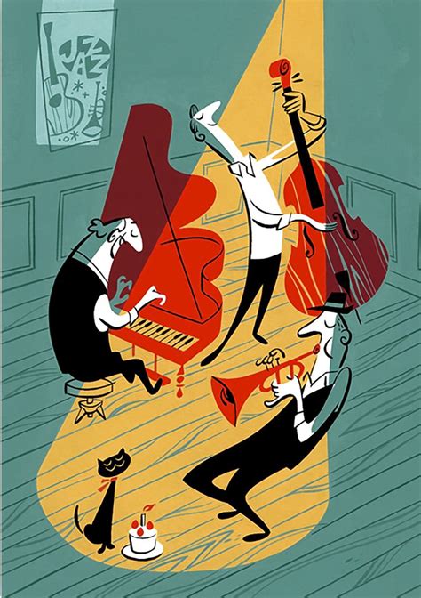 Satoshi Hashimoto Music Illustration Retro Illustration Jazz Poster