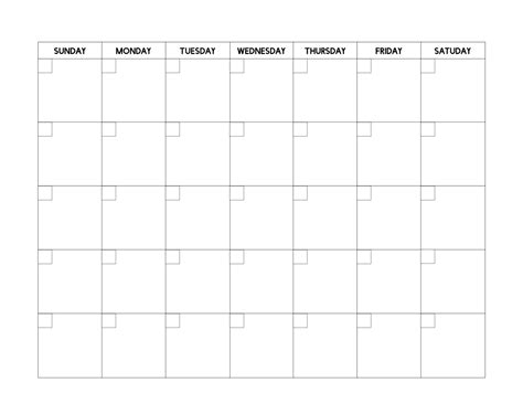 Free Blank Calendar Printable Example Calendar Printable