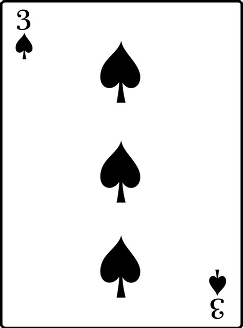 3 Of Spades Openclipart