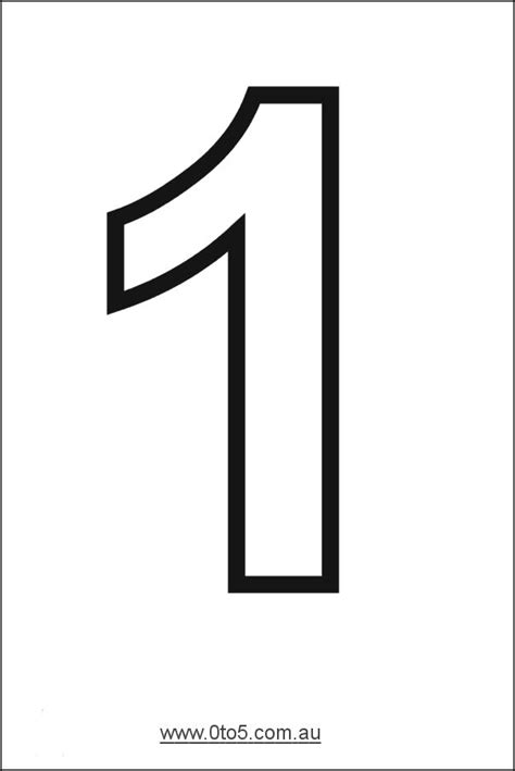 Number One Printable Template Nombre•§•number•§•los Numeros