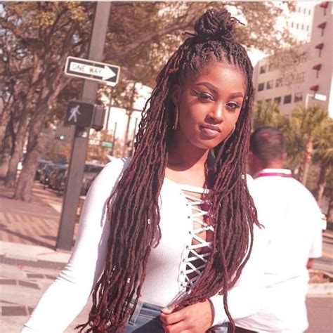 locnationthemovement — comment with a 😍… queen missjazzy289 faux locs hairstyles girl