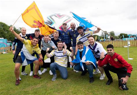 Despite being part of united kingdom scotland participate in football competitions as an independent country. Fans gather for Scotland vs Czech Republic Euro 2020 match