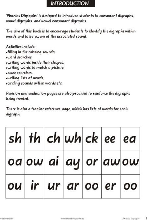 Worksheets For Vowel Digraphs Examples