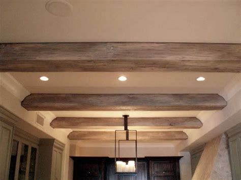 Determine what faux beam style and finish is. Faux Ceiling Beams Ideas | Faux ceiling beams, Wood beam ...