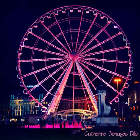 Pink Ferris Wheel Manchester Piccadilly Gardens Riesenrad