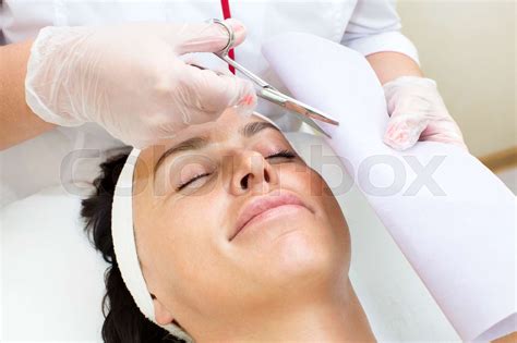 Process Of Massage And Facials In Beauty Salon Stock Image Colourbox