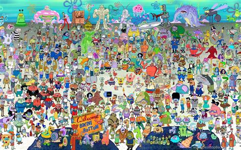 A Higher Resolution Of The Every Spongebob Character Wallpapers