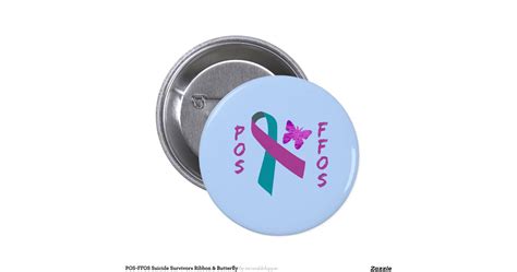 Pos Ffos Suicide Survivors Ribbon And Butterfly Pins Zazzle