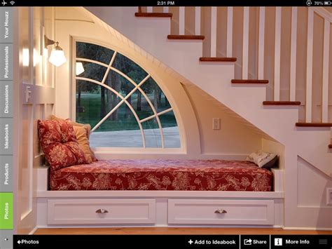This superb sofa can be smoothly transformed from sitting into sleeping and vice versa, through a smooth rotation of 180 *. Day bed/seating under stairs | Staircases | Pinterest ...