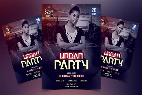 Urban Party Event Free Psd Flyer Template Stockpsd