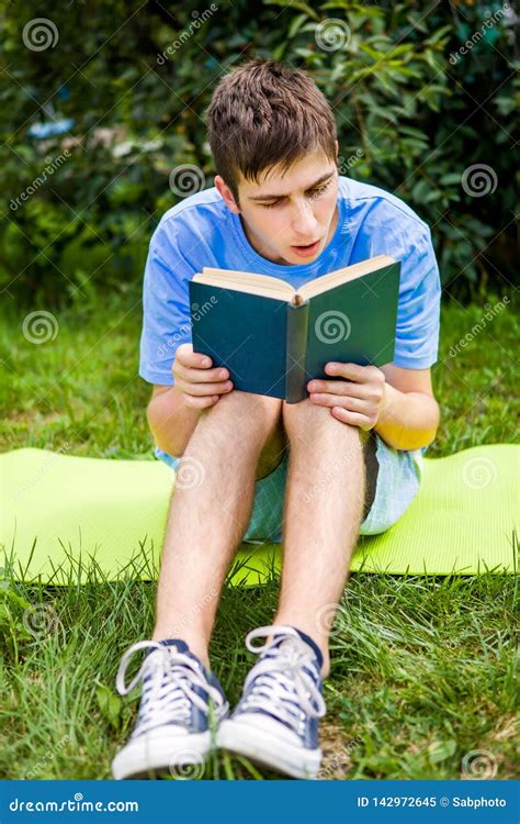 Young Man Read A Book Stock Image Image Of Casual Male 142972645