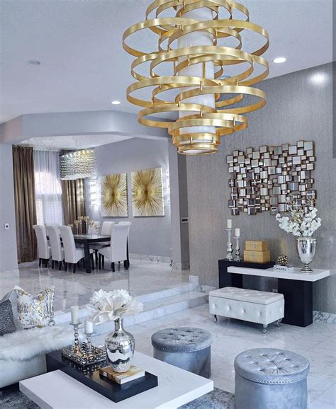 Silver And Gold Decor Silver Living Room Gold Living Room Glam Living