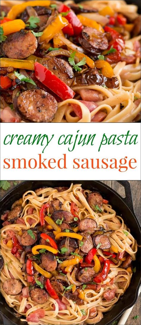 Add the garlic to the pan. Creamy Cajun Pasta with Smoked Sausage | Recipe | Smoked ...