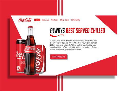 Coca Cola Landing Page Design By Liam Post On Dribbble