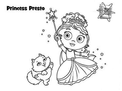 Princess Presto Using Her Magic Wand In Superwhy Coloring Page