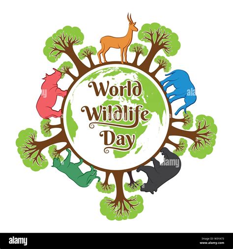 World Wildlife Day Banner Design Animal In Forest Design By Brush