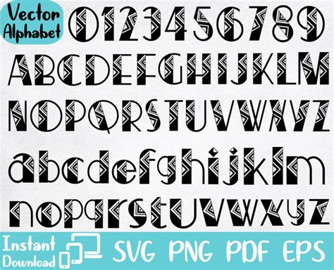 African Alphabet Svg African Font Vector Svg Cut Files Etsy Singapore