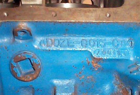 Ford 302 Engine Block Casting Numbers Location 302 Ford Engine Number