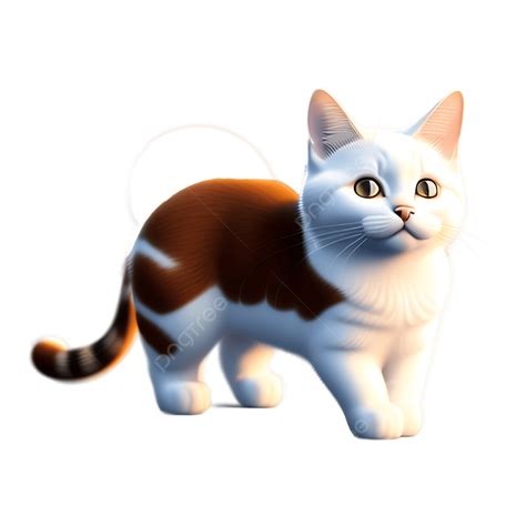 Renderização 3d De Gato Fofo Realista Png Gato Pequeno Gato Gato