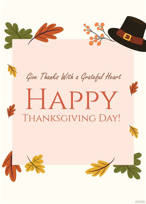 Thanksgiving Day Greeting Card In Eps Illustrator  Psd Png Svg