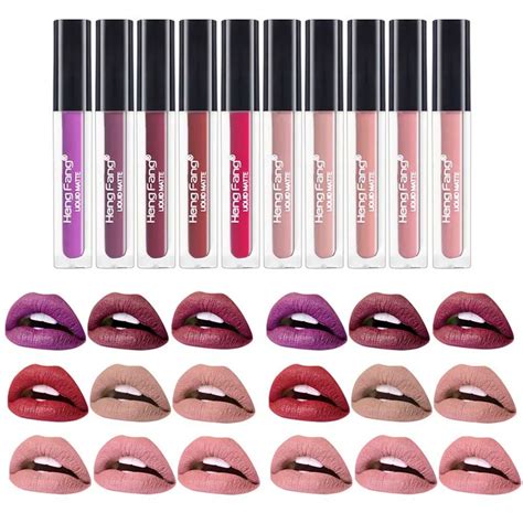 10pcsset Long Lasting Waterproof Matte Liquid Lipstick 10 Colors Lip