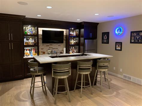 Consider making the mancave a destination for all the big games by following a. Basement Sports Bar Idea | Basement sports bar, Home, Remodel