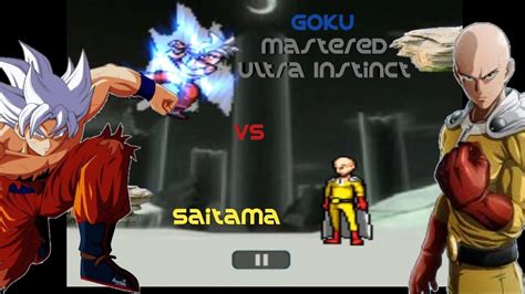 Mugen Goku Mastered Ultra Instinct Vs Saitama Youtube