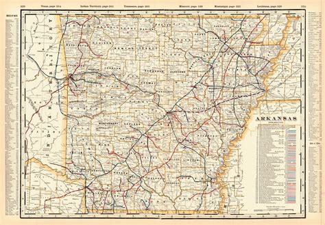 Map Antique Arkansas Antique Maps Vintage Wall Art Vintage Walls