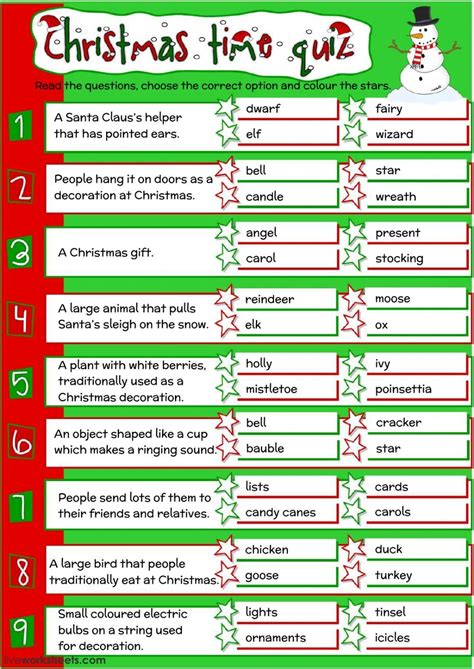Christmas Interactive And Downloadable Worksheet You Can Do The