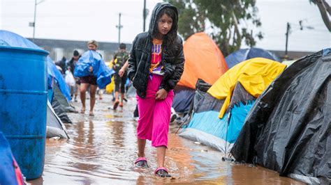 Rains Turn Squalid Migrant Camp Near California Border Into Scene Of