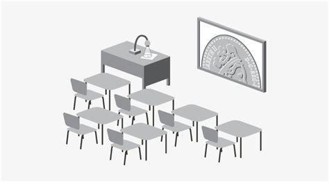 Stylised Classroom With Visualiser Easy To Draw Classroom Png Image