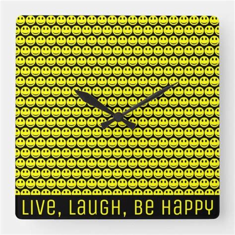 Maybe you would like to learn more about one of these? Faces Smiling Happy Emoji Add Your Text Square Wall Clock ...