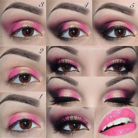 Easy Step By Step Pink N Gold Eye Makeup Tutorial Trusper