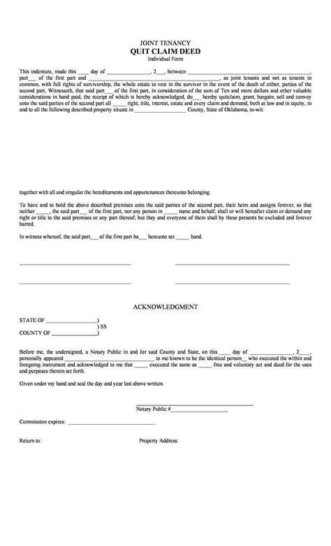 46 Free Quit Claim Deed Forms And Templates Templatelab