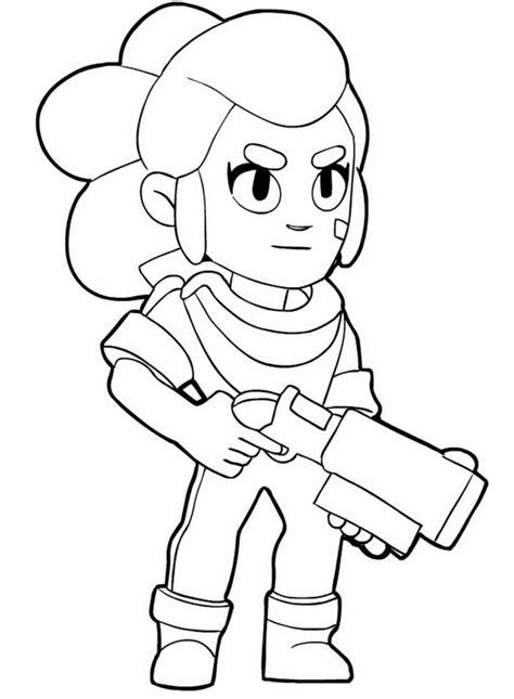 Shelly Brawl Stars Coloring Pages Color By Number Xcolorings Com My