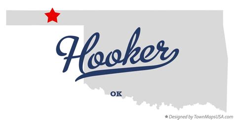 Map Of Hooker Ok Oklahoma