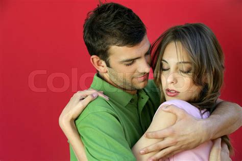 Passionate Couple Hugging Stock Image Colourbox